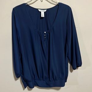 Lightly worn navy blouse